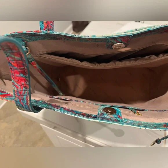 π§‘π Authentic Brahmin Brooke Dream OmbrΓ© Melbourne Tote w/Pouch ππ§‘ - Picture 5 of 13